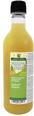 Aromhuset Pineapple Soda Concentrate 500 ml - Sugar Free - Make 12.5 Litres of Sugar-Free Soft Drink by Adding Flavouring Syrup to Carbonated Sparkling Fizzy Water