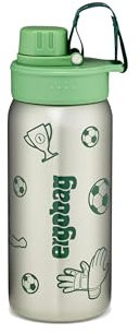 ergobag Edelstahl Trinkflasche Edelstahl Trinkflasche mit verschiedenen Motiven für Kinder, 500ml, BPA-frei, auslaufsicher, leicht zu reinigen Grün