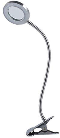 Handsfree skrivbordsförstoringsglas 8 x förstoringsljus, förstoringsglas ögonskydd clip-on skrivbord bordsskiva förstoringsglas ljus för nagelsalong tatuering ögonfrans ympning medicinsk