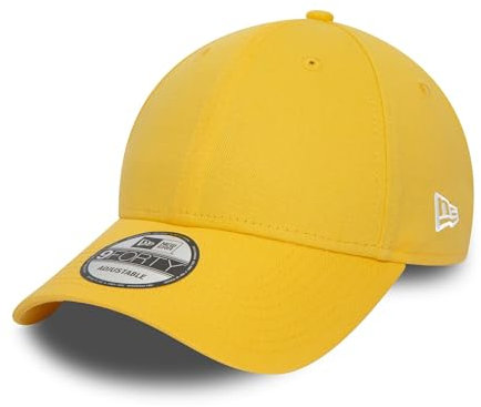New Era Baseballkappe gebogener Schirm Strapback verstellbar Cap Schnalle gelb - One-Size