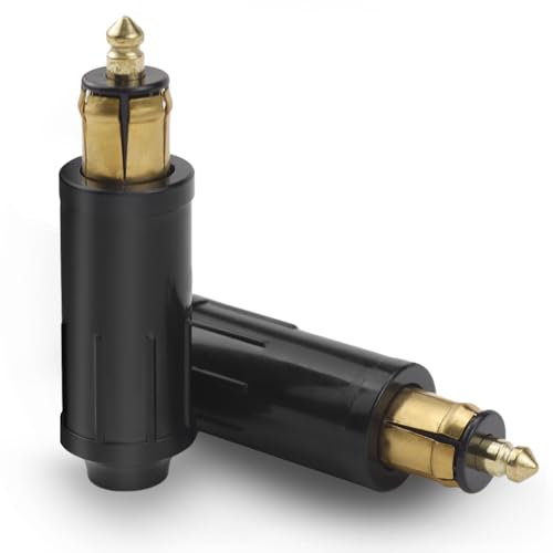 Enchufe 12v Europeos Adaptador de Encendedor de Cigarrillos 2PSC DIN Macho Adaptador de Mechero Reemplazo para Motocicletas y Automóviles Europeos