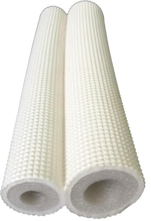 Tubo Aislante de Espuma Flexibilidad elastómero Aislamiento de Tuberías ID 16/20/25/32mm Aislante Tubo Aire Acondicionado Exteriores Aislamiento para calefacción y fontanería(Blanco,ID-16mm)