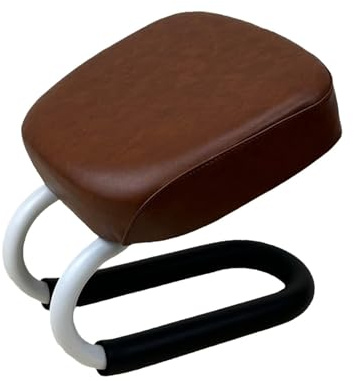 Colaxi Kneeling Meditation Stool Adjustable Birthday Gift Anti Slip Comfortable Seat Prayer Stool for Yoga Praying Home Women, Style A Brown
