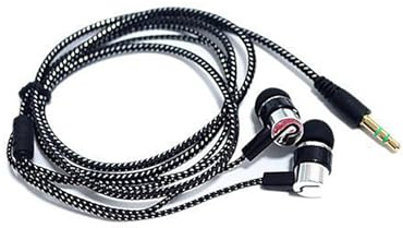 Maigridy Cuffie in-ear con microfono a cancellazione del rumore, design resistente al sudore, per giochi e ufficio, universalmente con porta da 3,5 mm, auricolari sportivi per esercizio fisico