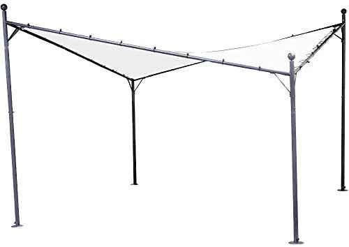 SIENA GARDEN Pavillon BERLINO 400x400 cm anthrazit/weiß