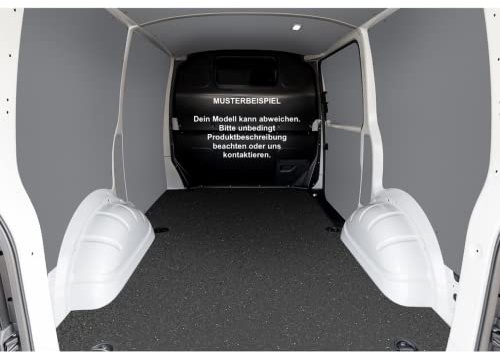 PIQUP Transportermatte – Antirutschmatte für VW Caddy 5, L2, Maxi, Schiebetür beidseitig, 10/2020-heute – 6 mm – passgenauer Laderaumschutz