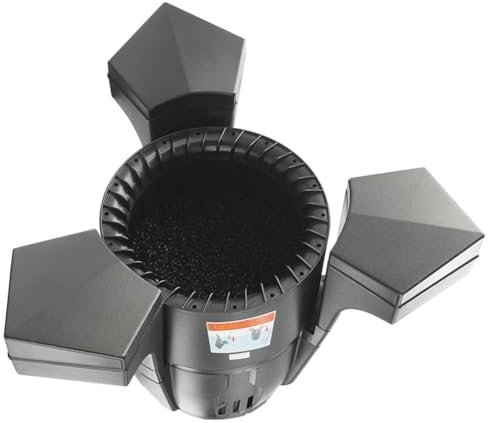 QUTBAG Skimmer Flotante Estanque, Limpiador automático de Piscinas, Extractor de Superficie de Piscina, Skimmer y clarificador, Skimmer Flotante de succión para Estanque de Peces, Piscina jardín 70W