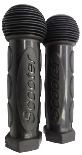 2 coperture antiscivolo per manubrio di scooter per bambini, in gomma morbida, per mini o max micro scooter/ruote scooter, blu (nero)