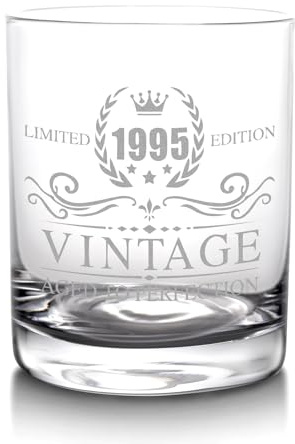 xilaxila Regali di compleanno per uomo - Bicchiere da whisky da 325 ml (1995)