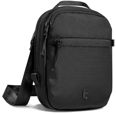 tomtoc Umhängetasche für Damen & Herren – RFID-Schutz, Diebstahlsichere Crossbody Bag – Sicherheits-Reißverschluss, Für Reise & Alltag – Organisiert 4-6 Pässe, Smartphone, Osmo Pocket 3, Schlüssel