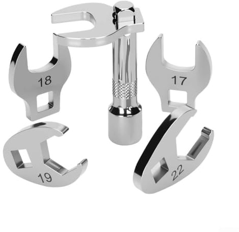 Pumixiy Lot de 10 clés plates de 10 à 22 mm, design peu encombrant pour les zones difficiles d'accès