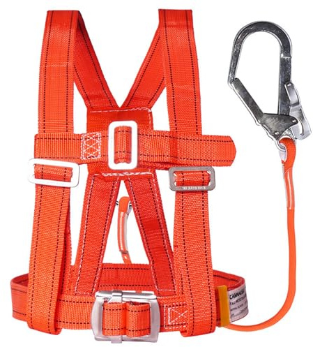 NIDONE Imbracatura di sicurezza Kit protezione anticaduta Imbracatura anticaduta regolabile multiuso da arrampicata per lavori in quota Arrampicata in cantiere