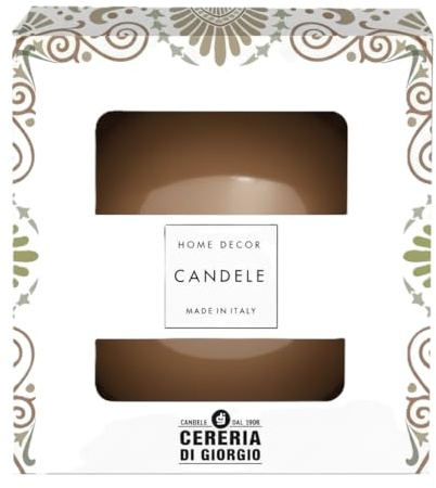 Cereria Di Giorgio - Candela Sfera decorativa laccata - Diametro 10 cm - Colore Mocha mousse - Durata 49 Ore - Confezione Regalo - Home Decor Collection - Artigianale
