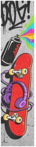 tplaotee Graffiti Doodle - Cinta de agarre antideslizante para patinetas, cinta de agarre antideslizante para scooters, cinta de agarre antideslizante, 111 x 25,4 cm
