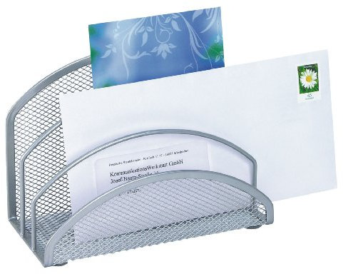 Wedo 65354 Briefständer Office (3 Fächer, Drahtmetall) silber