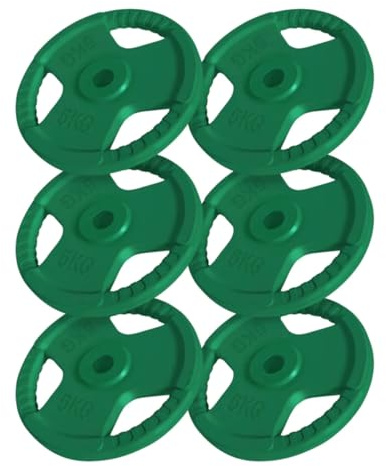 GORILLA SPORTS® viktskivor - 1,25 kg, 2,5 kg, 5 kg, 10 kg, 15 kg, 20 kg, 25 kg, 30 kg vikter, singel/set, 30 mm, gjorda av gjutjärn med gummigripare, val av färger - viktskivor