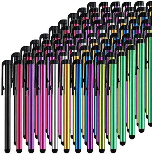 TCD 100 Pack Stylus Pen Set - Touch Screen Devices, Thick Rubber Tip, Multi