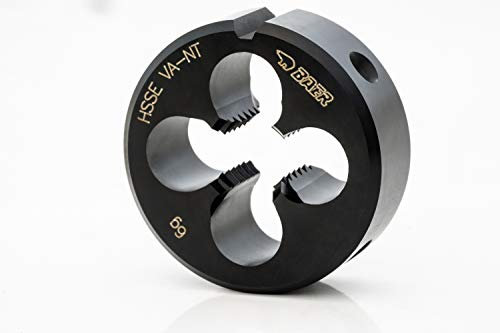 BAER Schneideisen M 6 x 1,0 - HSSE für Edelstahl Gewindeschneider - Gewindeschneideisen - Außengwindeschneider vaporisiert - Gewinde schneiden