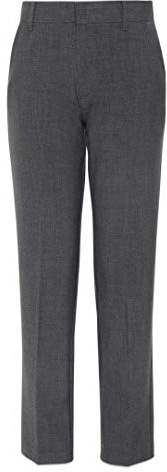 Chaps Little Boys' Flat Front Dress Pants, Charcoal Heather, 5