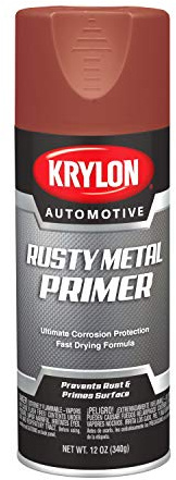 Krylon Automotive Rusty Metal Primer, Flat, Red, 12 oz., KA8647007, Red Rusty Metal Primer