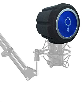 Grand filtre anti-pop en mousse pour micro, protection contre le vent de micro professionnel, pare-brise en mousse absorbant le bruit avec éponge épaisse