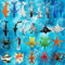 BLMHTWO 24 figure di animali marini, animali marini, giocattoli in plastica, animali marini realistici durante il bagno, come giocattolo educativo per l'educazione, regali di compleanno