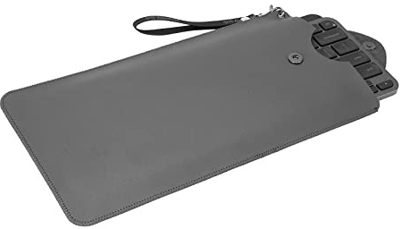 Geekria bärväska för tangentbord kompatibel med Logitech MX Keys Mini/Mini för Mac/Pebble Keys 2 K380s, skyddande veganskt läder reseväska (mörkgrå)