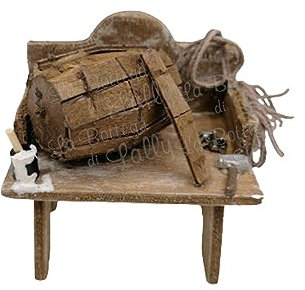 Banchetto del bottaio per presepe- Accessori Per presepe