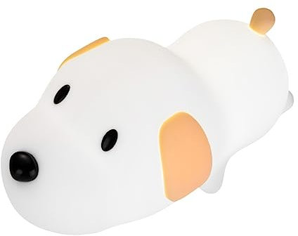 OSALADI Wiederaufladbare Schreibtischlampe mit Tier-nachthund-design für Jungen und Mädchen Nachttischlampe Warmes Licht