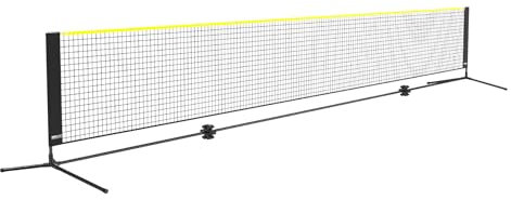 VEVOR Badmintonnetz, Höhenverstellbares Volleyballnetz, 606 x 155 x 103 cm Faltbares Pickleballnetz, Tennisnetz-Set mit Stangen, Ständer, Tasche, Schlägern, Nylon-Federbällen, Badmintonnetz-Set