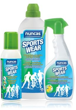 Nuncas Sportswear Detergente Specifico Capi Tecnici + Sportswear Pretrattante Antiodore + Sportswear Rinfresca Scarpe Spray Igienizzante