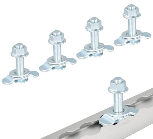 Joyan 4 Pezzi Raccordo a Vite Airline, Accessori di Montaggio per Binario Aereo, Acciaio Inossidabile, Attacchi M8, Perfetti per Auto e Moto