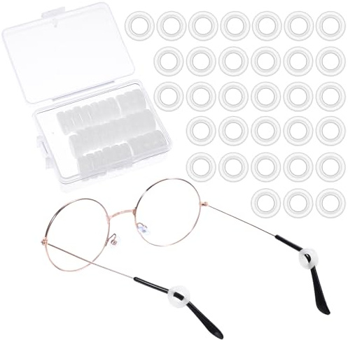 Qianyu 16 paia di occhiali antiscivolo in silicone cuscinetti per auricolari, supporto per occhiali trasparenti, accessori per occhiali