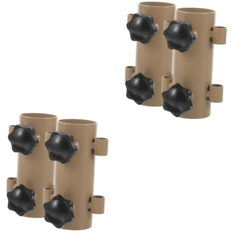 Angoily 4 Stück Fixer Für Baldachinstangen Bodenhalter Baldachinhalter Schirmständer Fester Rohrstangenständer Für Zelte Sonnenschirmhalterung Für Den Strand Stahl Khaki