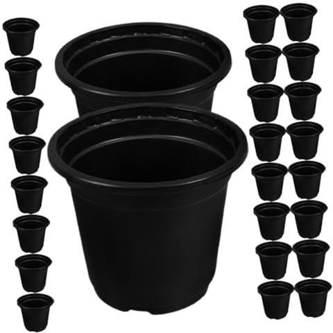 BESPORTBLE 50 Piezas Maceta Negra para Jardín Macetas De Plástico para Plantas De Exterior para Interior y Exterior