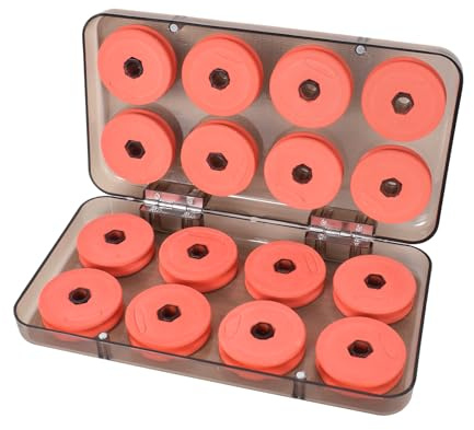 Colexy 16 Pezzi Bobine da Pesca in Schiuma, Lenza di Pesca Stoccaggio Bobina di Schiuma di Pesca, Mulinelli di Schiuma Imballate in Scatola di Plastica, per Riporre Lenze da Pesca e Accessori