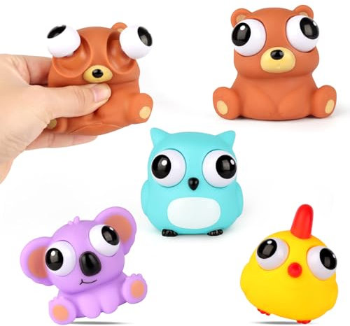 Anti Stress Spielzeug, 4 Stück Lustig Squeeze Spielzeug, Quetschspielzeug Kinder, Squeeze Toys, Stress Ball, Anti Stress Spielzeug Erwachsene, Anti Stress Spielzeug für Erwachsene und Kinder