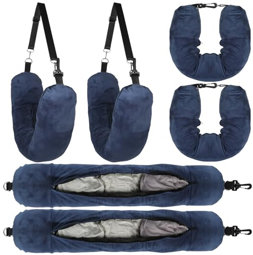 2pcs Cuscino da Viaggio Riempibile con Vestiti | Borsa Cuscino da Viaggio | Gadget Viaggio Accessori Utili, Cuscino Aereo Viaggio, Accessori Viaggio Aereo, Cuscino Collo Viaggio (Senza Riempitivo)