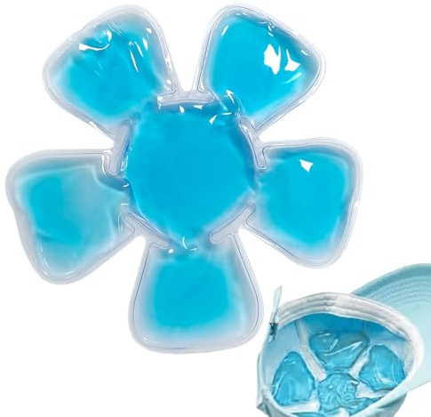 Poche de glace pour casque – Sac de glace rafraîchissant pour chapeaux, doublure de refroidissement réutilisable, soin du froid pour le vélo, la randonnée, le sport, l'été, les voyages, les blessures