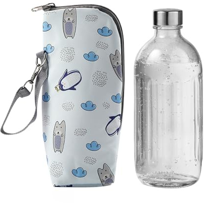 Yaztauho Funda Térmica para Botella de Agua | Funda Enfriadora Antideslizante Para Vaso, Ergonomica Aislada para Botella de Agua para Running, Diario, Gimnasio, Oficina, Desplazamientos, Viajes