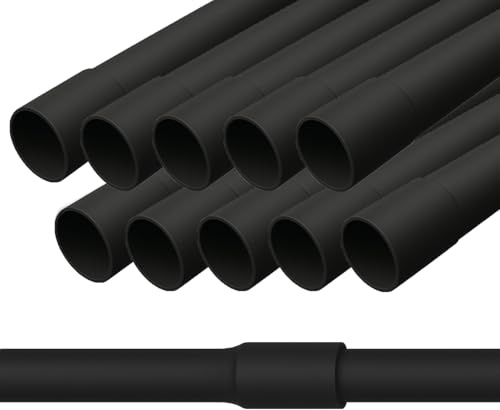 Conduit de câble rigide en PVC 20 mm (M20), 20 m, difficilement inflammable, pour montage en saillie, noir