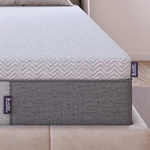 BedStory Firm Mattress Topper 3 Inch Queen Size, Memory Foam Bed Topper for Pain Relief, Copper Gel Bamboo Charcoal Green Tea Infused Cooling Mattress Pad, CertiPUR-US Certified