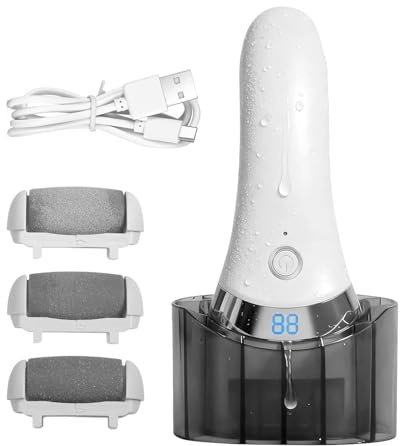 Quitacallos Eléctrico - Kit Recargable 3 Velocidades | Eléctrica Portátil Con Indicador Batería Para Piel Dura Seca, Hogar Viaje Spa, Mujer Hombre