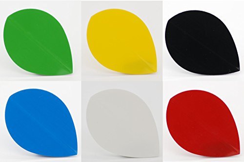 Bullydarts Pear shaped dart flights - Choice of colours/set amount (Black, 10 set)