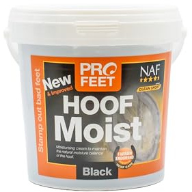 NAF Profeet Hoof Moist Black 900g – Daily Hoof Dressing for Horses – Hydrates & Protects Dry, Brittle Hooves – With Natural Oils & Biotin – Ideal for Dark Hooves