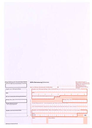 1000 x Überweisungsträger Überweisungsformular SEPA Zahlschein A4 unten links 732121 - Menge wählbar