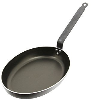 DE BUYER Fischpfanne aus Aluminium, antihaftbeschichtet, schockgrau, Induktion