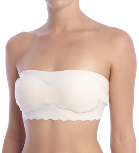 sloggi ZERO Feel Lace Bandeau, Bustino, Donna, Beige (Angora), L