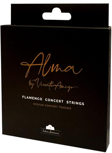 Juego de cuerdas para guitarra flamenca y clásica “Alma” by Vicente Amigo – Tensión suave | Sonido natural | Mayor comodidad