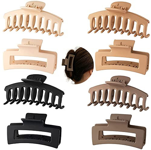 Haarspangen für Damen und Mädchen, 8 Stück Haarspangen für dickes Haar, dünnes Haar, starker großer Halt, Haarklammern, 10,9 cm, rutschfeste Haarklammern, Klauenklammern, Vintage-Klauenklammern